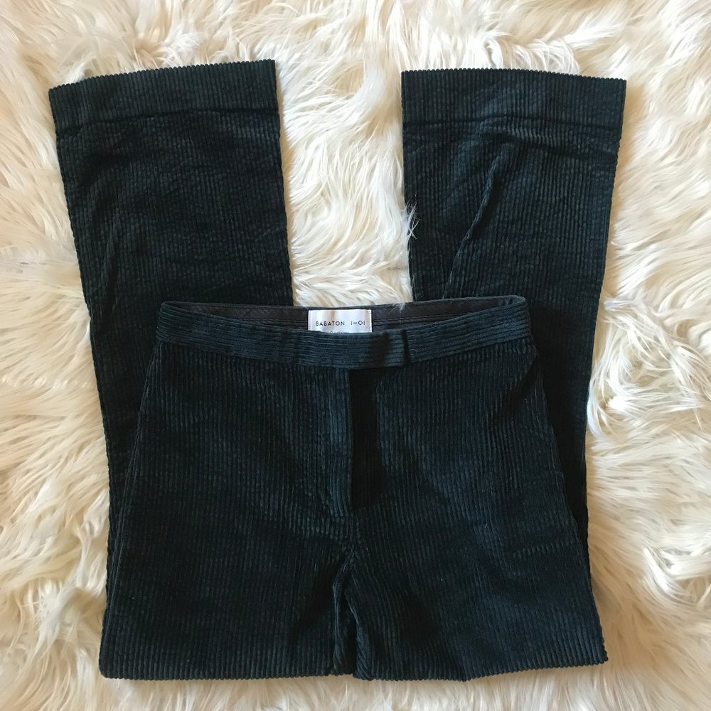 Aritzia Babaton Crop Kick Flare Corduroy Pants
